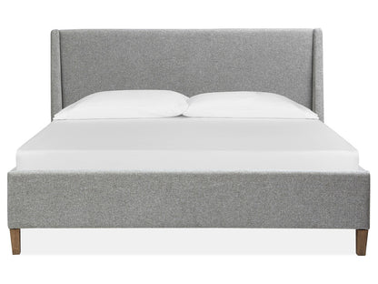 Magnussen - Lindon Belgian Wheat And Coffee Bean King Grey Upholstered Island Bed With 2 Open Nightstands - B5570-60G-KIT7 view 3