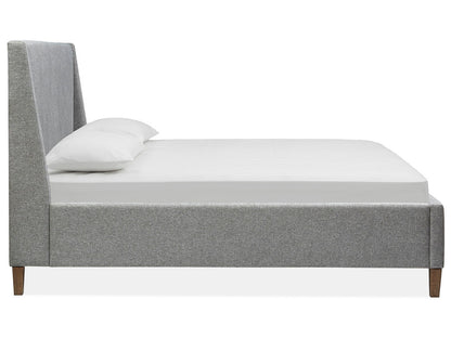 Magnussen - Lindon Belgian Wheat And Coffee Bean King Grey Upholstered Island Bed With 2 Open Nightstands - B5570-60G-KIT7 view 4
