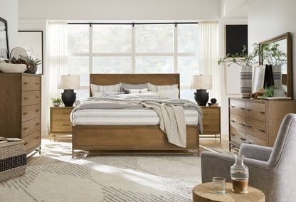 Magnussen - Lindon Belgian Wheat And Coffee Bean King Panel Bed With 2 Open Nightstands - B5570-64-KIT7 view 9