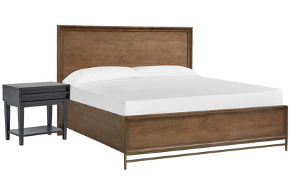 Magnussen - Lindon Belgian Wheat And Coffee Bean King Panel Bed With Open Nightstand - B5570-64-KIT6 view 1