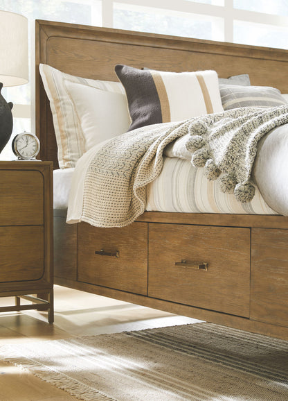 Magnussen - Lindon Belgian Wheat And Coffee Bean King Panel Storage Bed With Nightstand - B5570-64A-KIT1 view 7