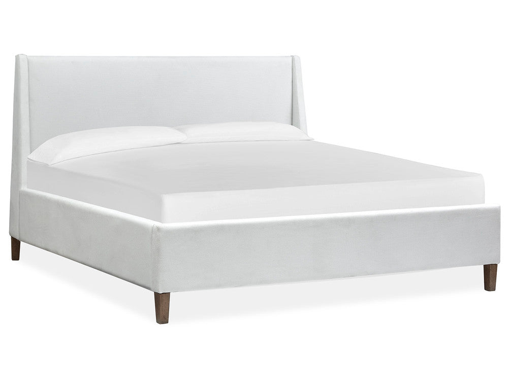 Magnussen - Lindon Belgian Wheat And Coffee Bean King White Upholstered Island Bed With 2 Nightstands - B5570-60W-KIT2 view 2