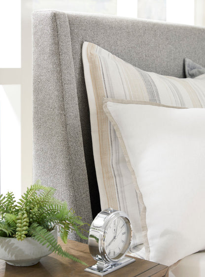 Magnussen - Lindon Belgian Wheat And Coffee Bean Queen Grey Upholstered Island Bed With 2 Nightstands - B5570-50G-KIT2 view 7