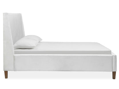 Magnussen - Lindon Belgian Wheat And Coffee Bean Queen White Upholstered Island Bed With Nightstand - B5570-50W-KIT1 view 4