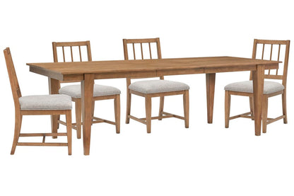 Magnussen - Lindon Belgian Wheat Extendable Rectangular Dining Table With 4 Grey Side Chairs - D5570-20-KIT1 view 1