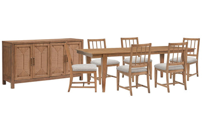 Magnussen - Lindon Belgian Wheat Extendable Rectangular Dining Table With 4 Grey Side Chairs - D5570-20-KIT8 view 1