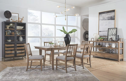 Magnussen - Lindon Belgian Wheat Extendable Rectangular Dining Table With 4 Paper Cord Side Chairs Arm Bench And Buffet - D5570-20-KIT58 view 10