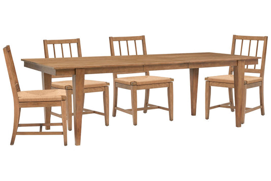Magnussen - Lindon Belgian Wheat Extendable Rectangular Dining Table With 4 Paper Cord Side Chairs - D5570-20-KIT41 view 1
