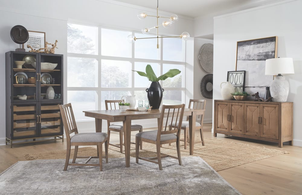 Magnussen - Lindon Belgian Wheat Extendable Rectangular Dining Table With 4 Side Chairs Buffet And Cabinet - D5570-20-KIT65 view 12
