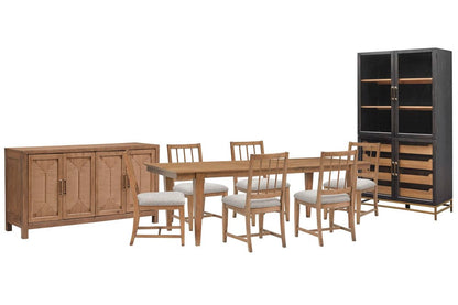 Magnussen - Lindon Belgian Wheat Extendable Rectangular Dining Table With 6 Grey Side Chairs Buffet And Cabinet - D5570-20-KIT10 view 1