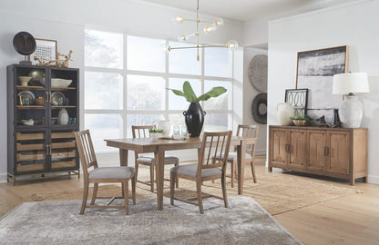 Magnussen - Lindon Belgian Wheat Extendable Rectangular Dining Table With 6 Paper Cord Side Chairs And Buffet - D5570-20-KIT48 view 12