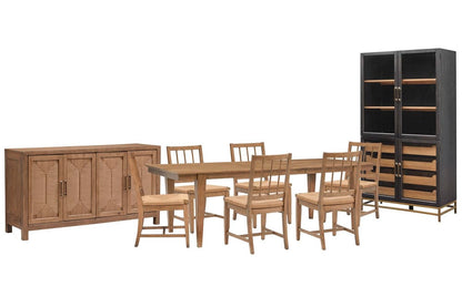 Magnussen - Lindon Belgian Wheat Extendable Rectangular Dining Table With 6 Paper Cord Side Chairs Buffet And Cabinet - D5570-20-KIT50 view 1
