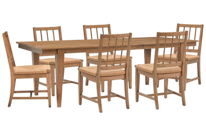Magnussen - Lindon Belgian Wheat Extendable Rectangular Dining Table With 6 Paper Cord Side Chairs - D5570-20-KIT46 view 1