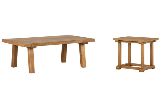 Magnussen - Lindon Belgian Wheat Rectangular Cocktail Table With Rectangular End Table - T5570-43KIT4 view 1