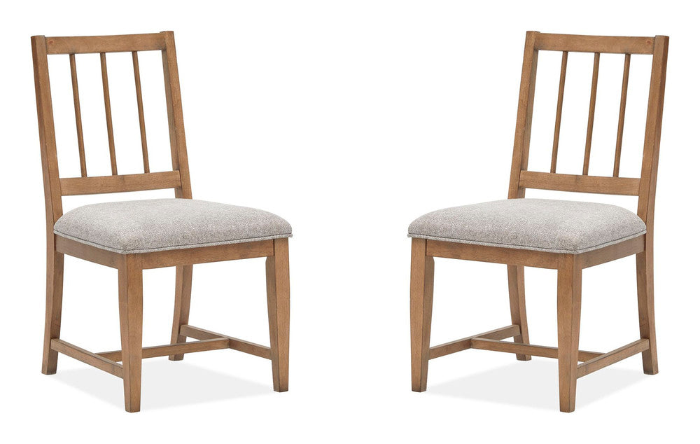 Magnussen - Lindon Belgian Wheat Trestle Dining Table With 4 Grey Side Chairs 2 Arm Chairs And Buffet - D5570-21-KIT18 view 5