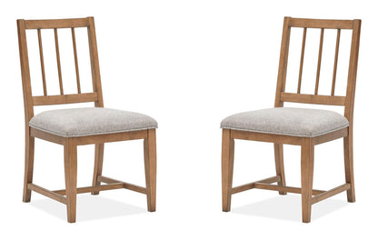 Magnussen - Lindon Belgian Wheat Trestle Dining Table With 4 Grey Side Chairs And 2 Arm Chairs - D5570-21-KIT16 view 5