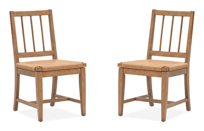 Magnussen - Lindon Belgian Wheat Trestle Dining Table With 4 Paper Cord Side Chairs - D5570-21-KIT41 view 5