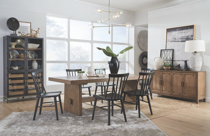 Magnussen - Lindon Belgian Wheat Trestle Dining Table With 4 Side Chairs - D5570-21-KIT61 view 10