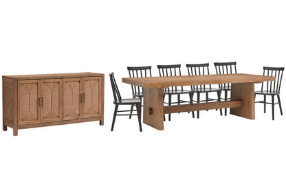 Magnussen - Lindon Belgian Wheat Trestle Dining Table With 6 Side Chairs And Buffet - D5570-21-KIT68 view 1