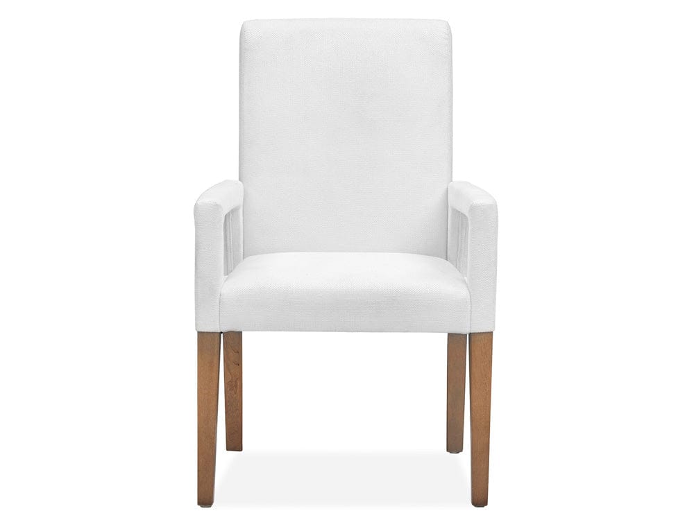 Magnussen - Lindon Belgian Wheat White Upholstered Arm Chair Two Pack - D5570-73W view 2