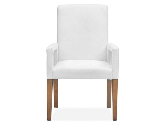 Magnussen - Lindon Belgian Wheat White Upholstered Arm Chair Two Pack - D5570-73W view 2