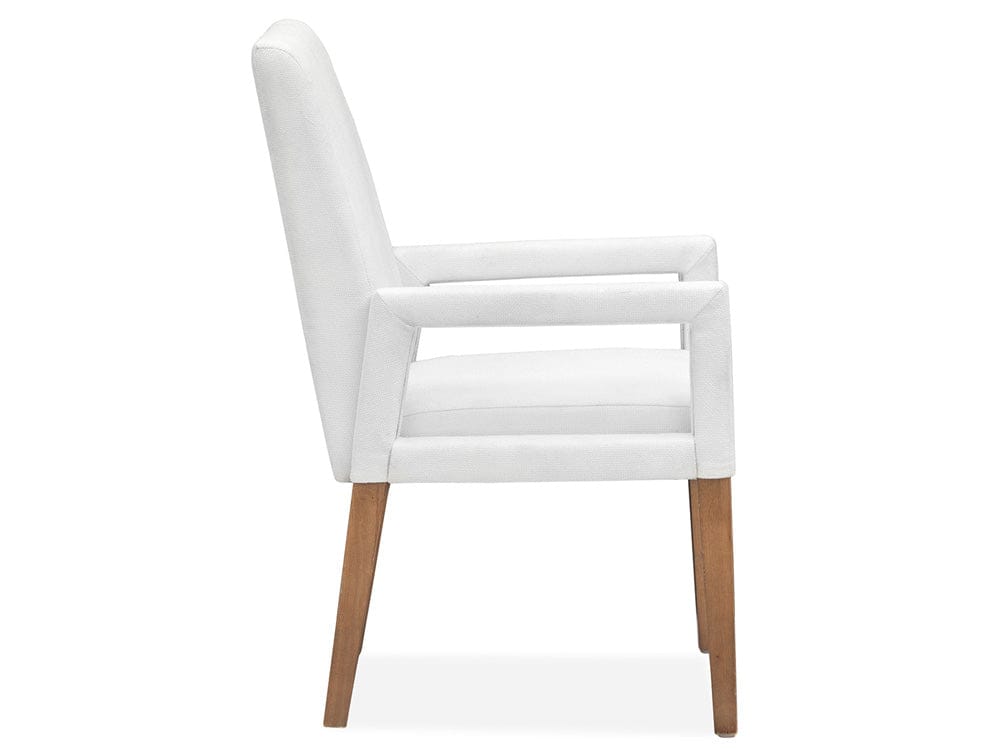 Magnussen - Lindon Belgian Wheat White Upholstered Arm Chair Two Pack - D5570-73W view 3