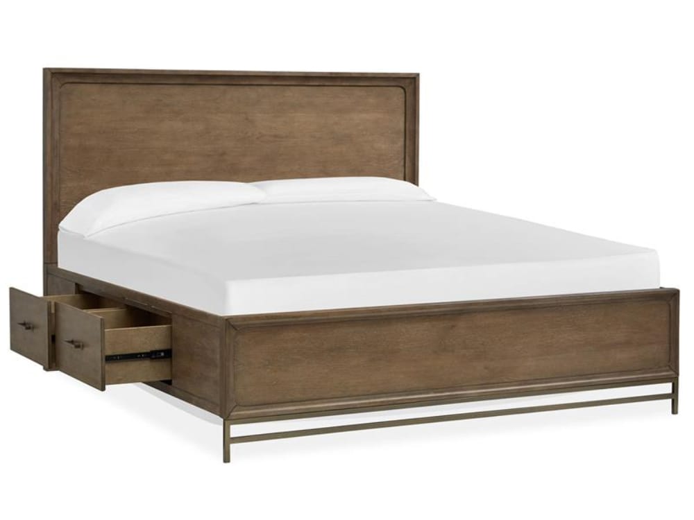 Magnussen - Lindon Complete King Panel Bed w/Storage Rails - B5570-64A view 3