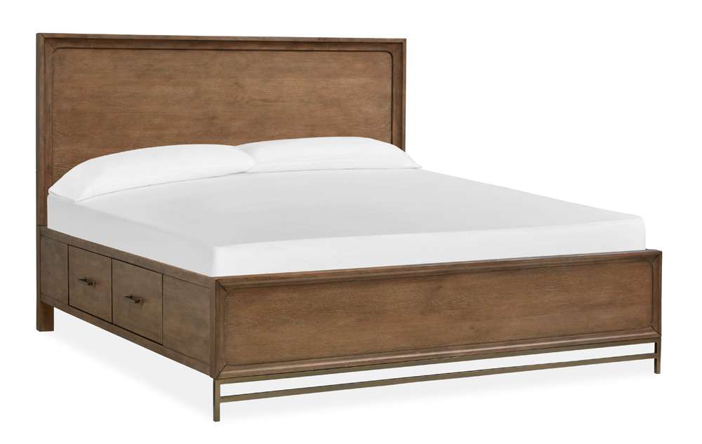 Magnussen - Lindon Complete King Panel Bed w/Storage Rails - B5570-64A veiw 2