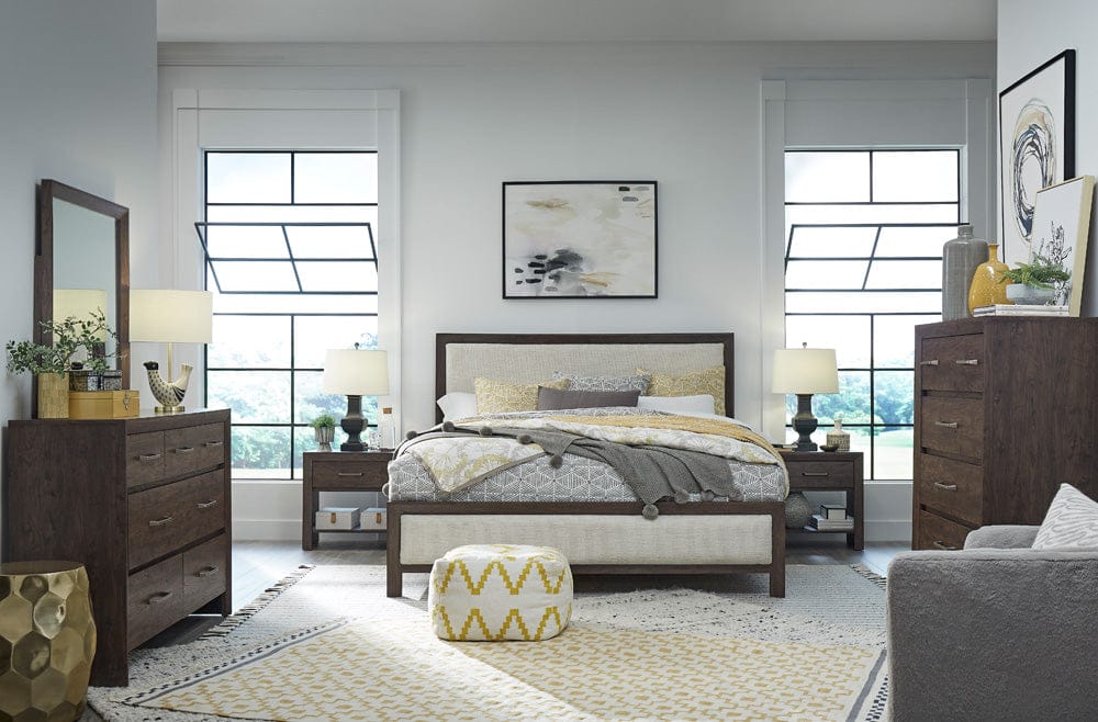 Magnussen - Llewellyn Columbian Walnut Queen Upholstered Panel Bed - B5907-55 view 5
