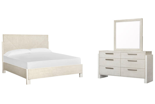 Magnussen - Lorelei Misty Cloud California King Panel Bed And Drawer Dresser With Landscape Mirror - B5893-74-KIT3 view 1