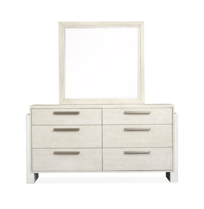 Magnussen - Lorelei Misty Cloud California King Panel Bed And Drawer Dresser With Landscape Mirror - B5893-74-KIT3 view 6