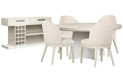 Magnussen - Lorelei Misty Cloud Extendable 54" Round Dining Table With 4 Host Chairs And Sideboard - D5893-24-KIT5 view 1