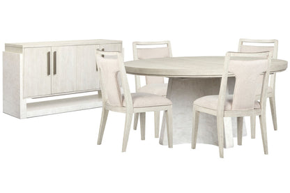 Magnussen - Lorelei Misty Cloud Extendable 54" Round Dining Table With 4 Side Chairs And Server - D5893-24-KIT3 view 1