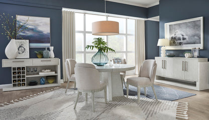 Magnussen - Lorelei Misty Cloud Extendable 54" Round Dining Table With 4 Side Chairs And Server - D5893-24-KIT3 view 10