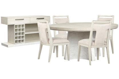 Magnussen - Lorelei Misty Cloud Extendable 54" Round Dining Table With 4 Side Chairs And Sideboard - D5893-24-KIT2 view 1