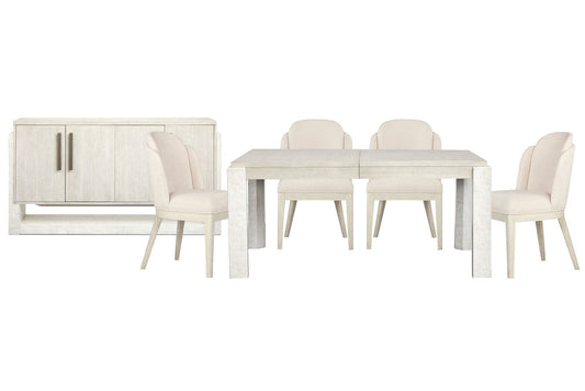 Magnussen - Lorelei Misty Cloud Extendable Rectangular Dining Table With 4 Host Chairs And Server - D5893-20-KIT12 view 1