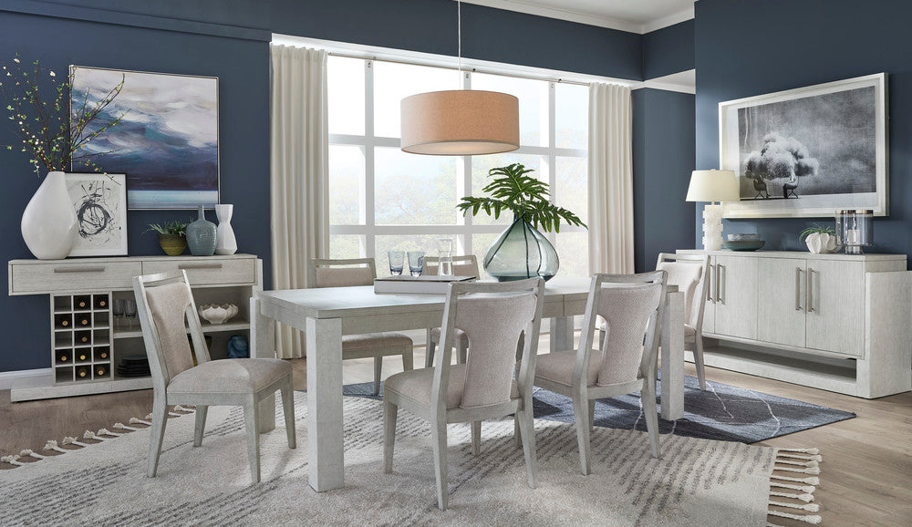 Magnussen - Lorelei Misty Cloud Extendable Rectangular Dining Table With 4 Host Chairs And Server - D5893-20-KIT12 view 11