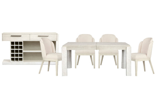 Magnussen - Lorelei Misty Cloud Extendable Rectangular Dining Table With 4 Host Chairs And Sideboard - D5893-20-KIT11 view 1
