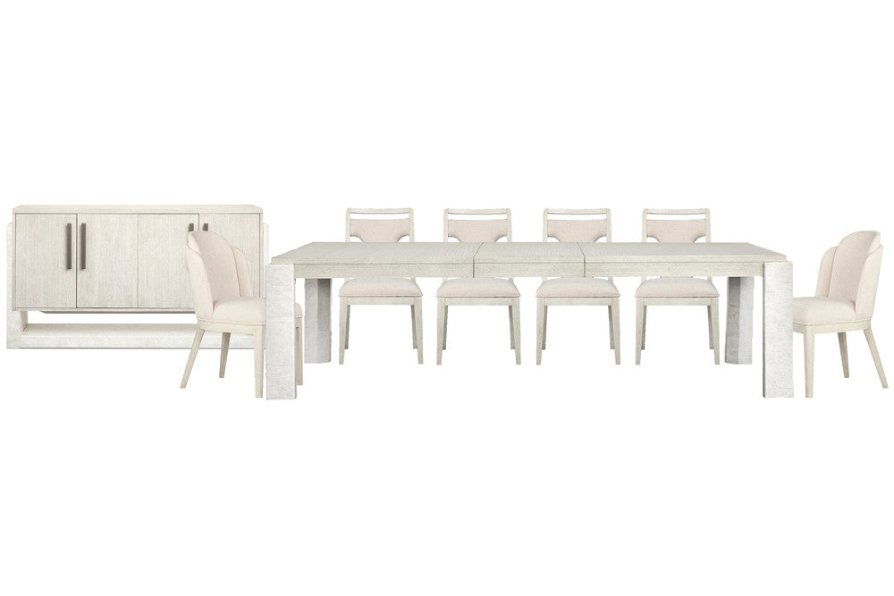 Magnussen - Lorelei Misty Cloud Extendable Rectangular Dining Table With 4 Side Chair 2 Host Chairs And Server - D5893-20-KIT24 view 1