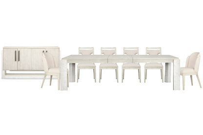 Magnussen - Lorelei Misty Cloud Extendable Rectangular Dining Table With 4 Side Chair 2 Host Chairs And Server - D5893-20-KIT24 view 1