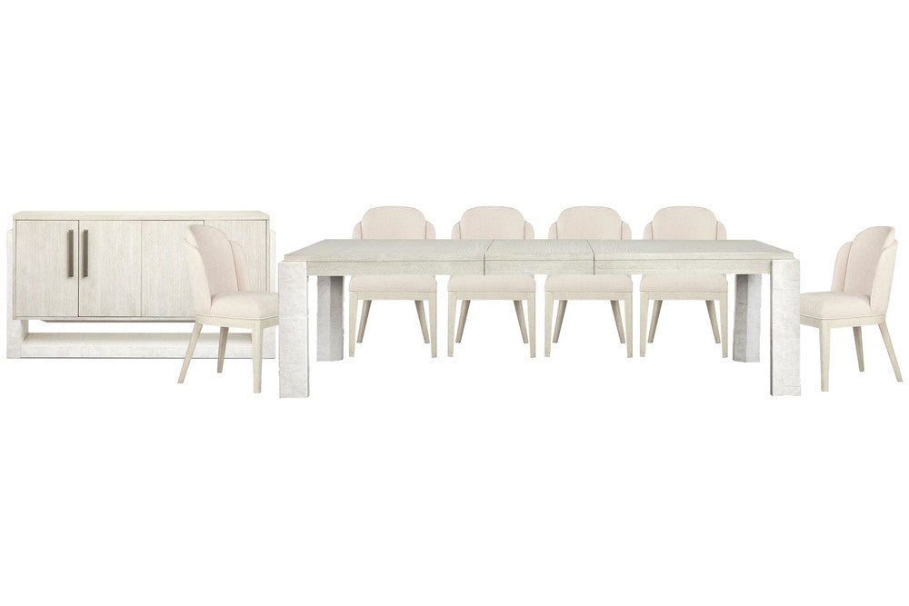 Magnussen - Lorelei Misty Cloud Extendable Rectangular Dining Table With 6 Host Chairs And Server - D5893-20-KIT15 view 1