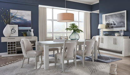 Magnussen - Lorelei Misty Cloud Extendable Rectangular Dining Table With 6 Host Chairs And Server - D5893-20-KIT15 view 9