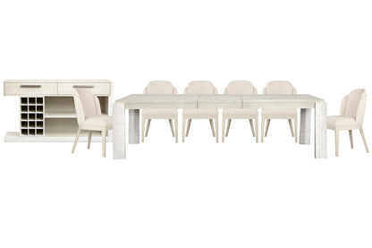 Magnussen - Lorelei Misty Cloud Extendable Rectangular Dining Table With 6 Host Chairs And Sideboard - D5893-20-KIT14 view 1