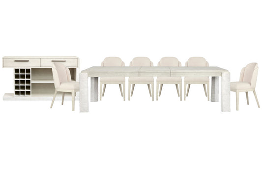 Magnussen - Lorelei Misty Cloud Extendable Rectangular Dining Table With 6 Host Chairs And Sideboard - D5893-20-KIT14 view 1