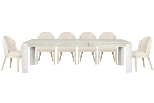Magnussen - Lorelei Misty Cloud Extendable Rectangular Dining Table With 6 Host Chairs - D5893-20-KIT13 view 1