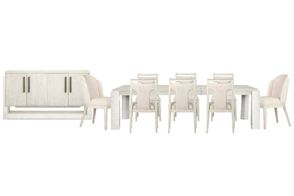 Magnussen - Lorelei Misty Cloud Extendable Rectangular Dining Table With 6 Side Chair 2 Host Chairs And Server - D5893-20-KIT27 view 1