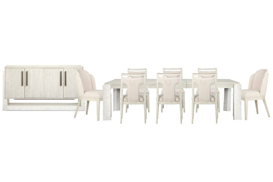 Magnussen - Lorelei Misty Cloud Extendable Rectangular Dining Table With 6 Side Chair 2 Host Chairs And Server - D5893-20-KIT27 view 1