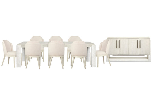 Magnussen - Lorelei Misty Cloud Extendable Rectangular Dining Table With 8 Host Chairs And Server - D5893-20-KIT18 view 1