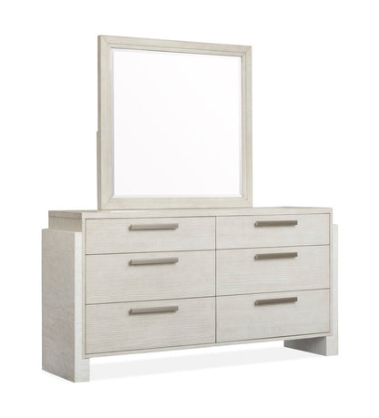 Magnussen - Lorelei Misty Cloud King Panel Bed And Drawer Dresser With Landscape Mirror - B5893-64-KIT3 view 5