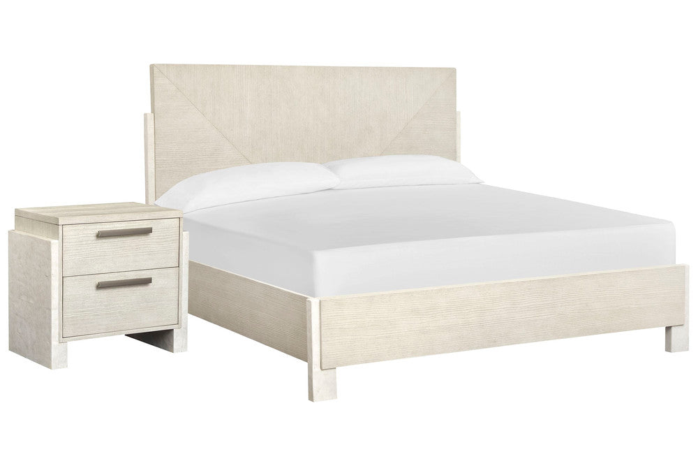 Magnussen - Lorelei Misty Cloud King Panel Bed With Nightstand - B5893-64-KIT1 view 1